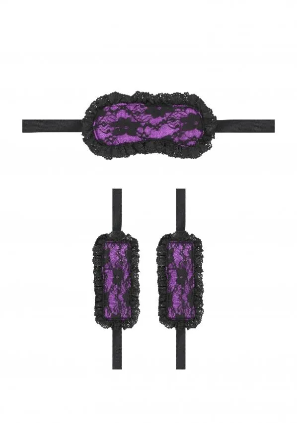 Couples Shots Toys Ouch Introductory Bondage Kit 7 Purple