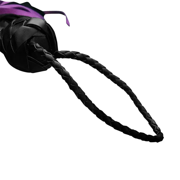 GN 68cm Faux Leather Bondage Whip with Purple Black Tassels Couples