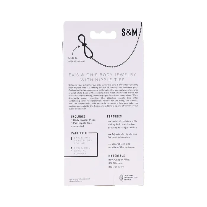 Female Sex Toys SS SM Exs Ohs Body Jewelry NippTies Sportsheets