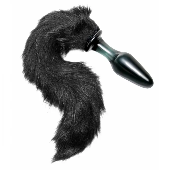 Anal Midnight Fox Glass Butt Plug With Tail Tailz