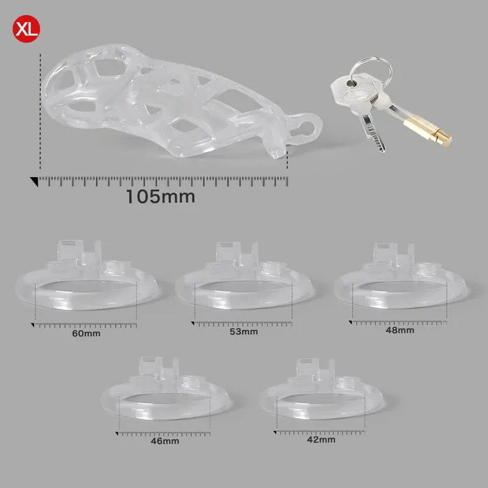 CHASTITY CAGE CO Male Sex Toys Ice Vision Desigh Clear Cobra Chastity Cage