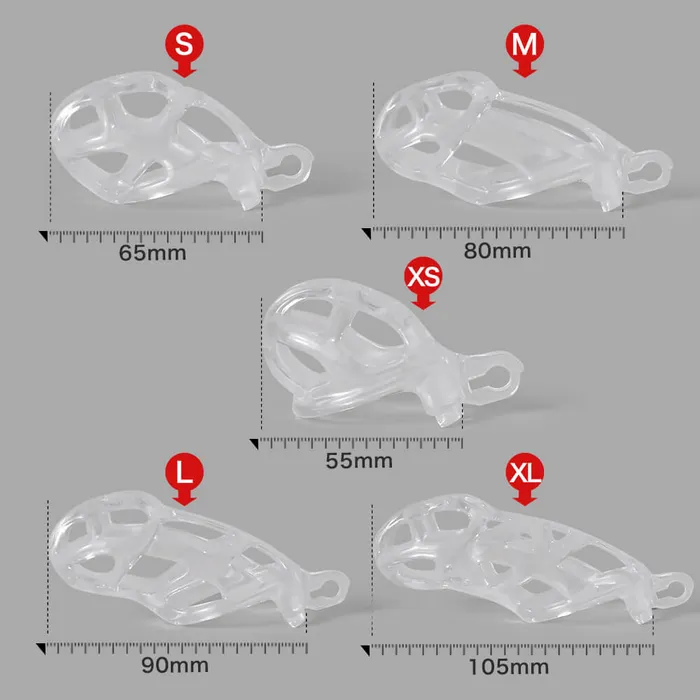 CHASTITY CAGE CO Male Sex Toys Ice Vision Desigh Clear Cobra Chastity Cage