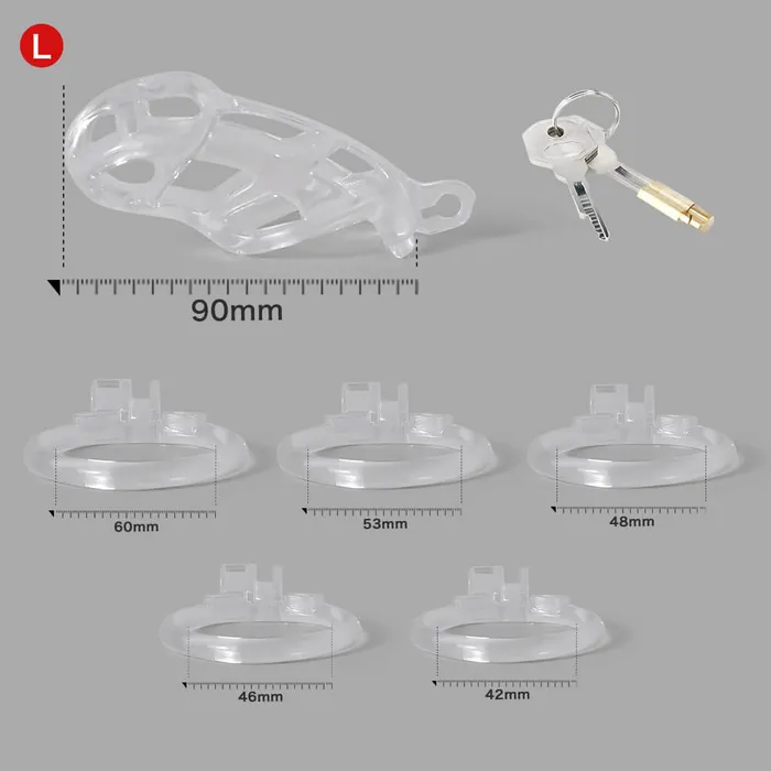 CHASTITY CAGE CO Male Sex Toys Ice Vision Desigh Clear Cobra Chastity Cage