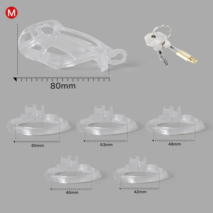 CHASTITY CAGE CO Male Sex Toys Ice Vision Desigh Clear Cobra Chastity Cage