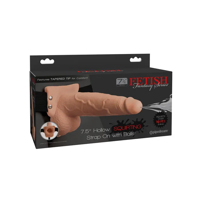 Female Sex Toys Pipedream Ff 75In Hollow Squirt StrapOn Balls Fl