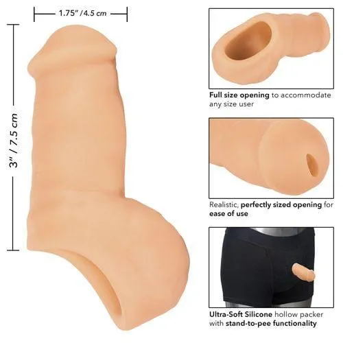 JDS Female Sex Toys Calexotics Packer Gear UltraSoft Silicone STP 3 Ivory