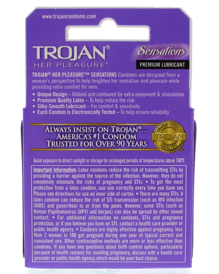 Trojan Condoms Female Sex Toys Trojan Her Pleasure Sensations Lubricated Condoms 3 Pack Trojan Condoms Female Sex Toys Trojan Her Pleasure Sensations Lubricated Condoms 3 Pack