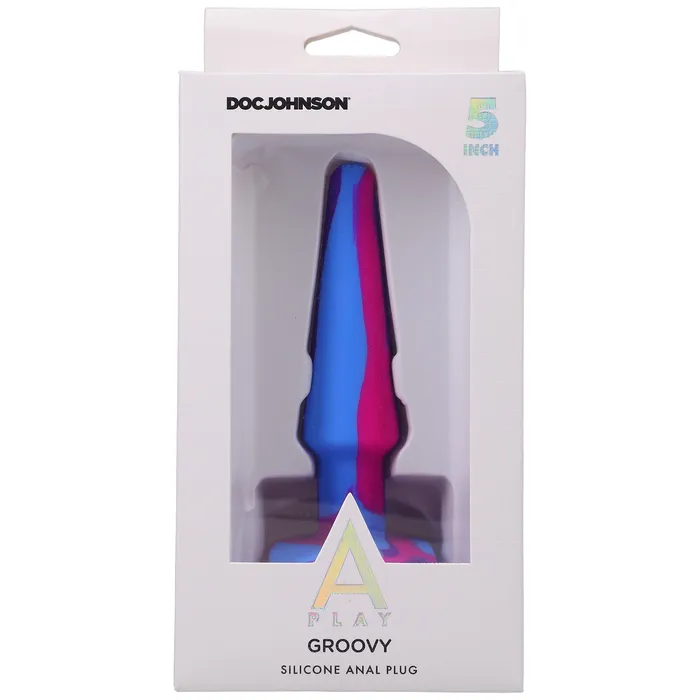 Anal APlay Groovy Silicone Anal Plug 5 Inch Berry Doc Johnson Anal APlay Groovy Silicone Anal Plug 5 Inch Berry Doc Johnson