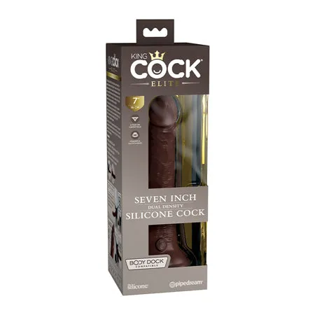 Dildos Pipedream King Cock Elite Silicone DualDensity Cock Dildo 7 in Brown Dildos Pipedream King Cock Elite Silicone DualDensity Cock Dildo 7 in Brown