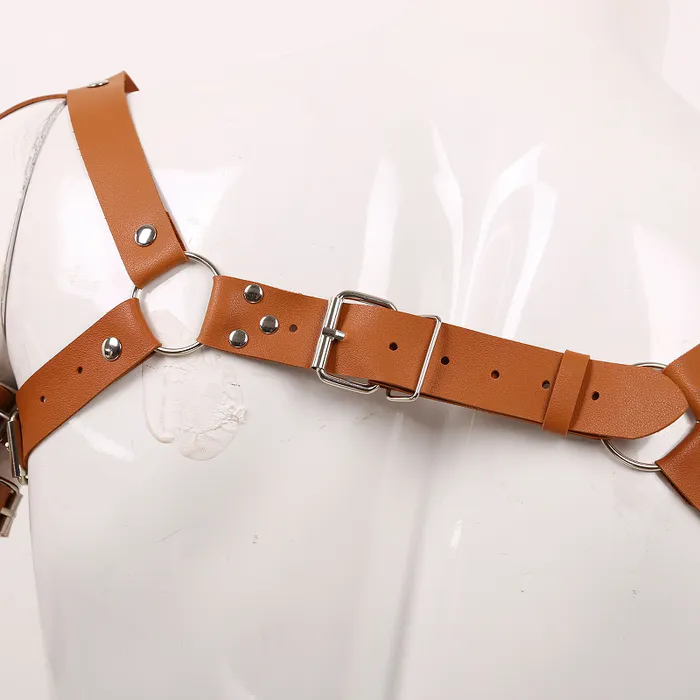 Female Sex Toys EVEs SECRETS Erotic Leather Chest Harness for Muscle Men Cool Adjustable Belts Body Harness