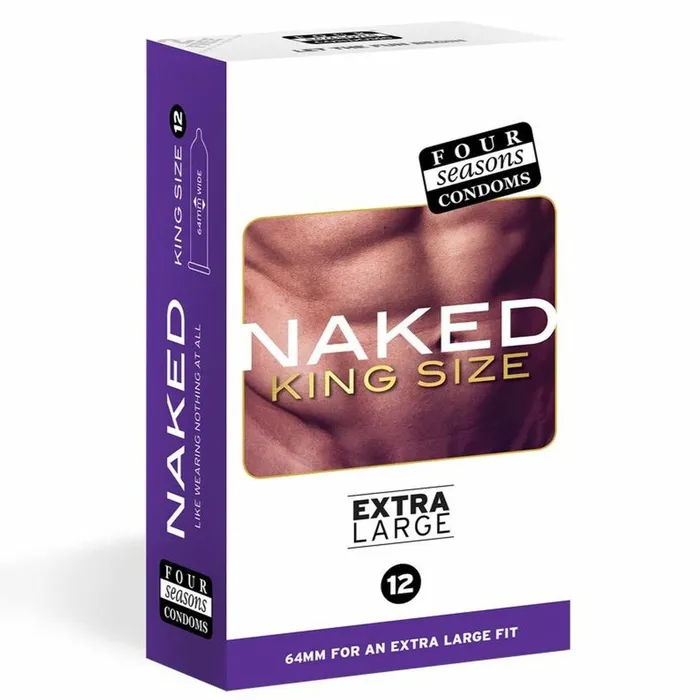 Four Seasons Naked King Size Condom 12 Pack LonBrook Female Sex Toys