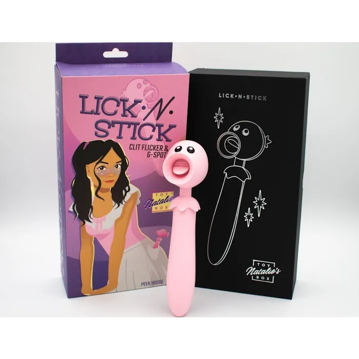Lick N Stick Clit Flicker GSpot Vibrator Pink Natalies Toy Box Vibrators