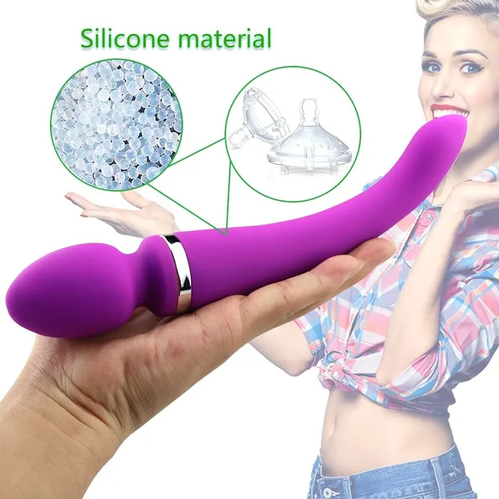 Womens DoubleEnded Wand Massager with GSpot Stimulation Function Female Vibrating Sex Toys EVEs SECRETS Female Sex Toys