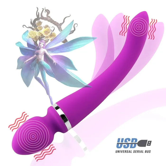 Womens DoubleEnded Wand Massager with GSpot Stimulation Function Female Vibrating Sex Toys EVEs SECRETS Female Sex Toys
