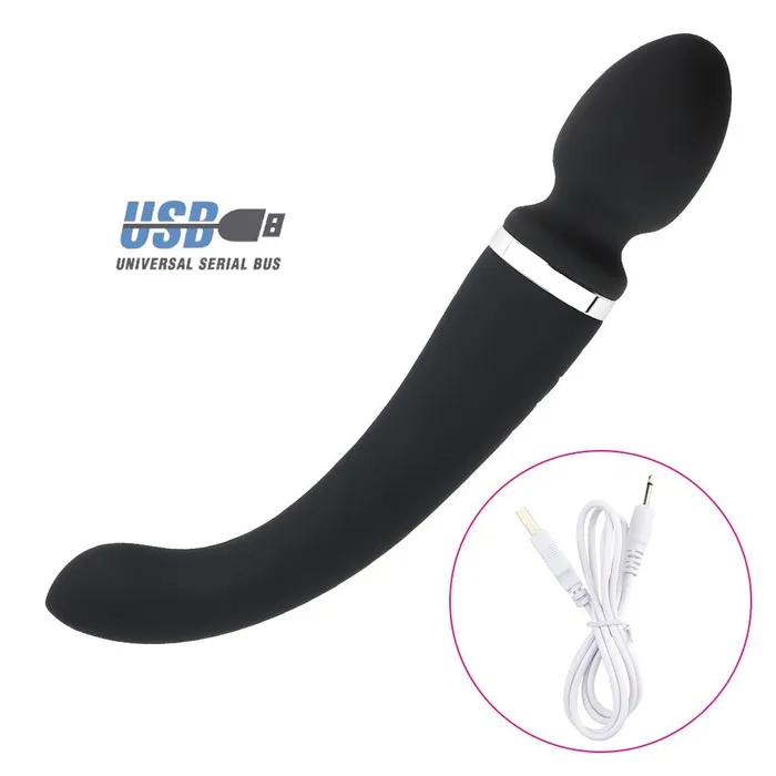 Womens DoubleEnded Wand Massager with GSpot Stimulation Function Female Vibrating Sex Toys EVEs SECRETS Female Sex Toys
