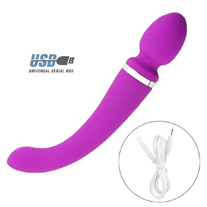 Womens DoubleEnded Wand Massager with GSpot Stimulation Function Female Vibrating Sex Toys EVEs SECRETS Female Sex Toys
