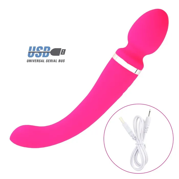 Womens DoubleEnded Wand Massager with GSpot Stimulation Function Female Vibrating Sex Toys EVEs SECRETS Female Sex Toys