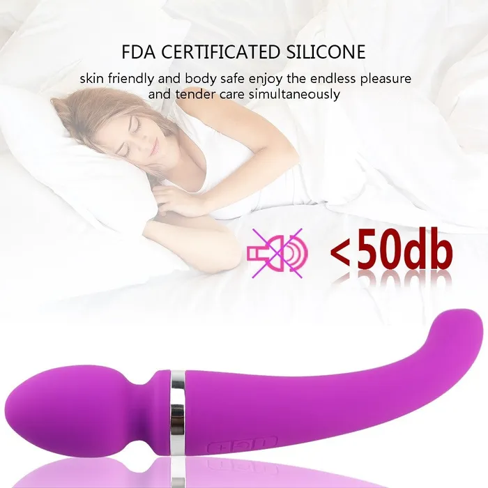 Womens DoubleEnded Wand Massager with GSpot Stimulation Function Female Vibrating Sex Toys EVEs SECRETS Female Sex Toys
