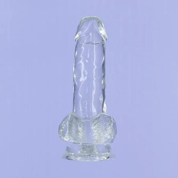 Addiction Dildos Addiction Crystal 6 Clear Dildo with Balls